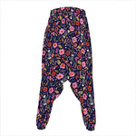 Day Of The Dead Skeleton Pattern Print Hammer Pants