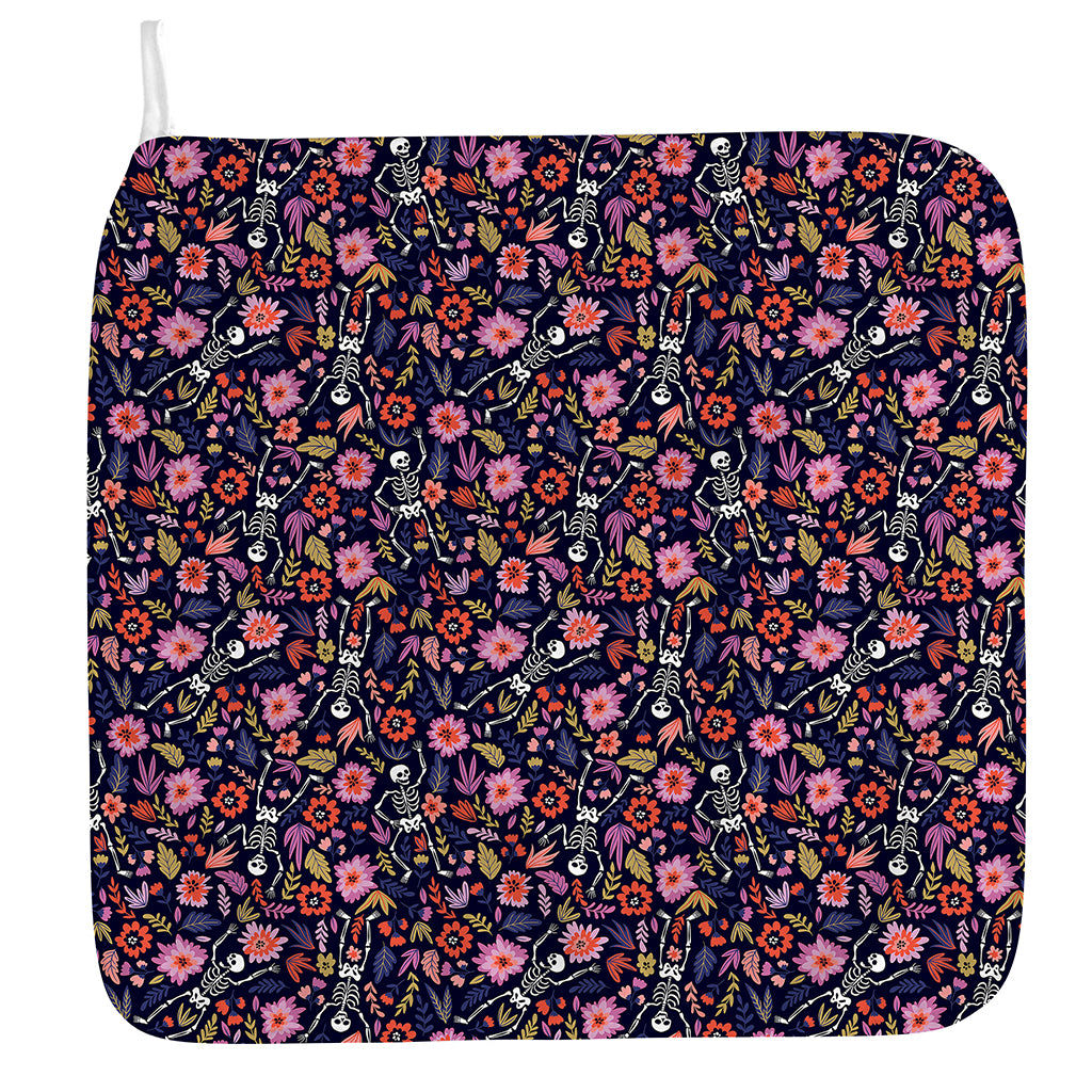 Day Of The Dead Skeleton Pattern Print Hand Towel