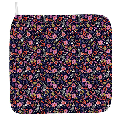 Day Of The Dead Skeleton Pattern Print Hand Towel