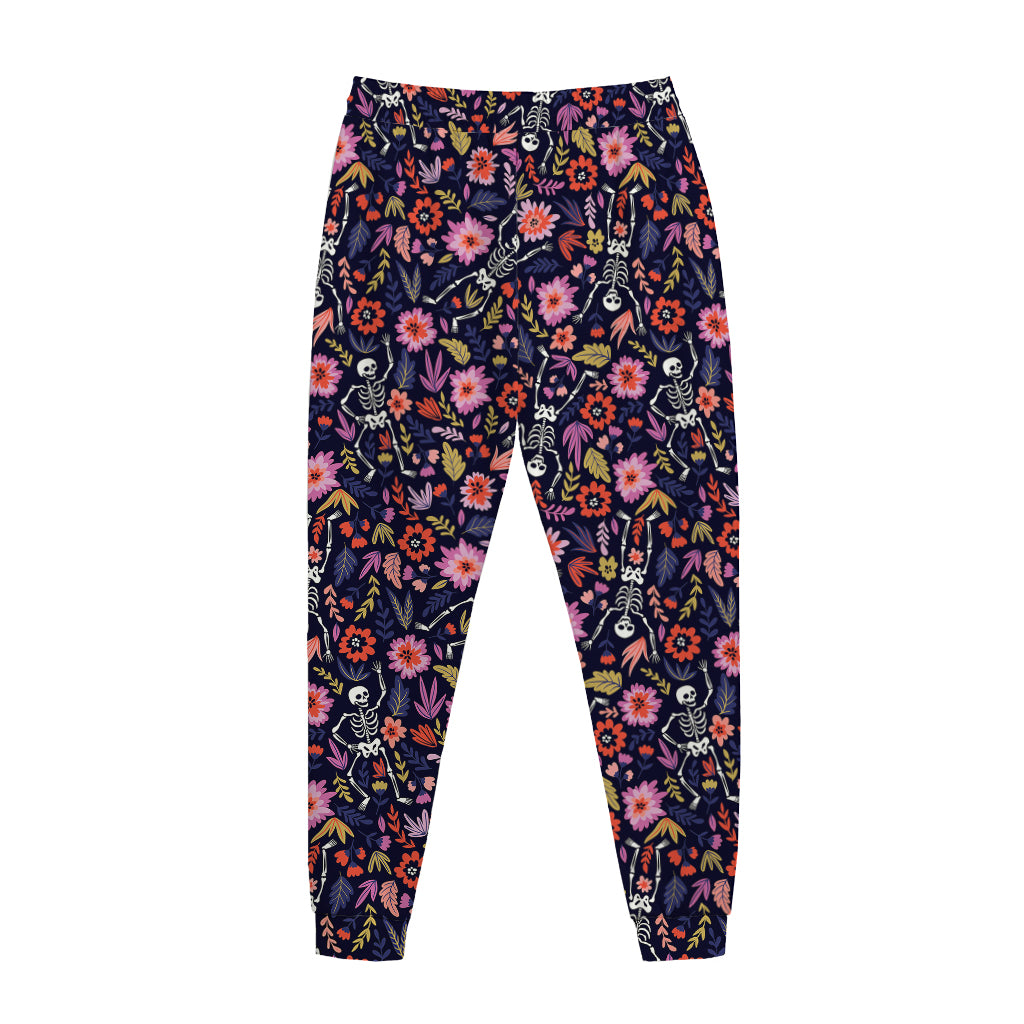 Day Of The Dead Skeleton Pattern Print Jogger Pants
