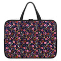 Day Of The Dead Skeleton Pattern Print Laptop Sleeve With Handle