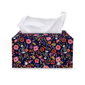 Day Of The Dead Skeleton Pattern Print Leather Tissue Box Cover