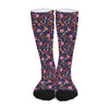 Day Of The Dead Skeleton Pattern Print Long Socks