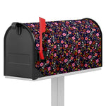 Day Of The Dead Skeleton Pattern Print Mailbox Cover