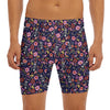 Day Of The Dead Skeleton Pattern Print Men's Long Boxer Briefs