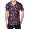 Day Of The Dead Skeleton Pattern Print Men's Shirt