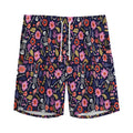 Day Of The Dead Skeleton Pattern Print Men's Athletic Shorts
