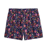 Day Of The Dead Skeleton Pattern Print Mesh Shorts