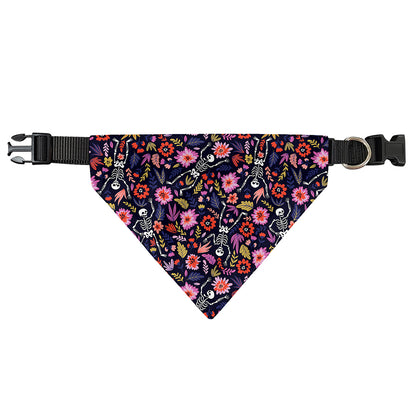 Day Of The Dead Skeleton Pattern Print Over The Collar Dog Bandana