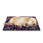 Day Of The Dead Skeleton Pattern Print Pet Cooling Mat Cover