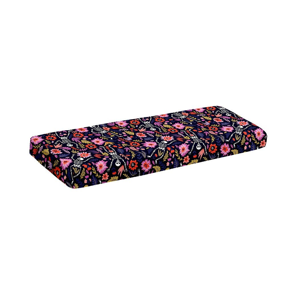 Day Of The Dead Skeleton Pattern Print Piano Keyboard Cover
