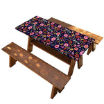 Day Of The Dead Skeleton Pattern Print Picnic Table Cover