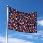 Day Of The Dead Skeleton Pattern Print Polyester Flag