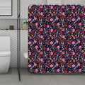 Day Of The Dead Skeleton Pattern Print Polyester Shower Curtain
