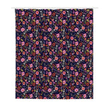 Day Of The Dead Skeleton Pattern Print Polyester Shower Curtain