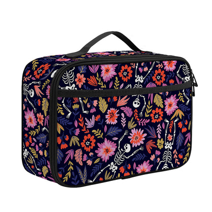 Day Of The Dead Skeleton Pattern Print Portable Lunch Bag