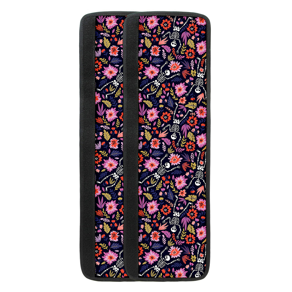 Day Of The Dead Skeleton Pattern Print Refrigerator Handle Covers