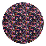 Day Of The Dead Skeleton Pattern Print Round Blanket