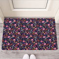 Day Of The Dead Skeleton Pattern Print Rubber Doormat