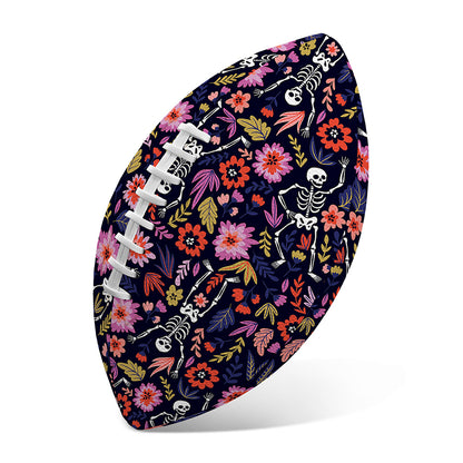 Day Of The Dead Skeleton Pattern Print Rugby Ball