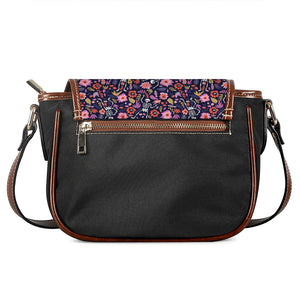 Day Of The Dead Skeleton Pattern Print Saddle Bag