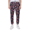 Day Of The Dead Skeleton Pattern Print Scuba Joggers