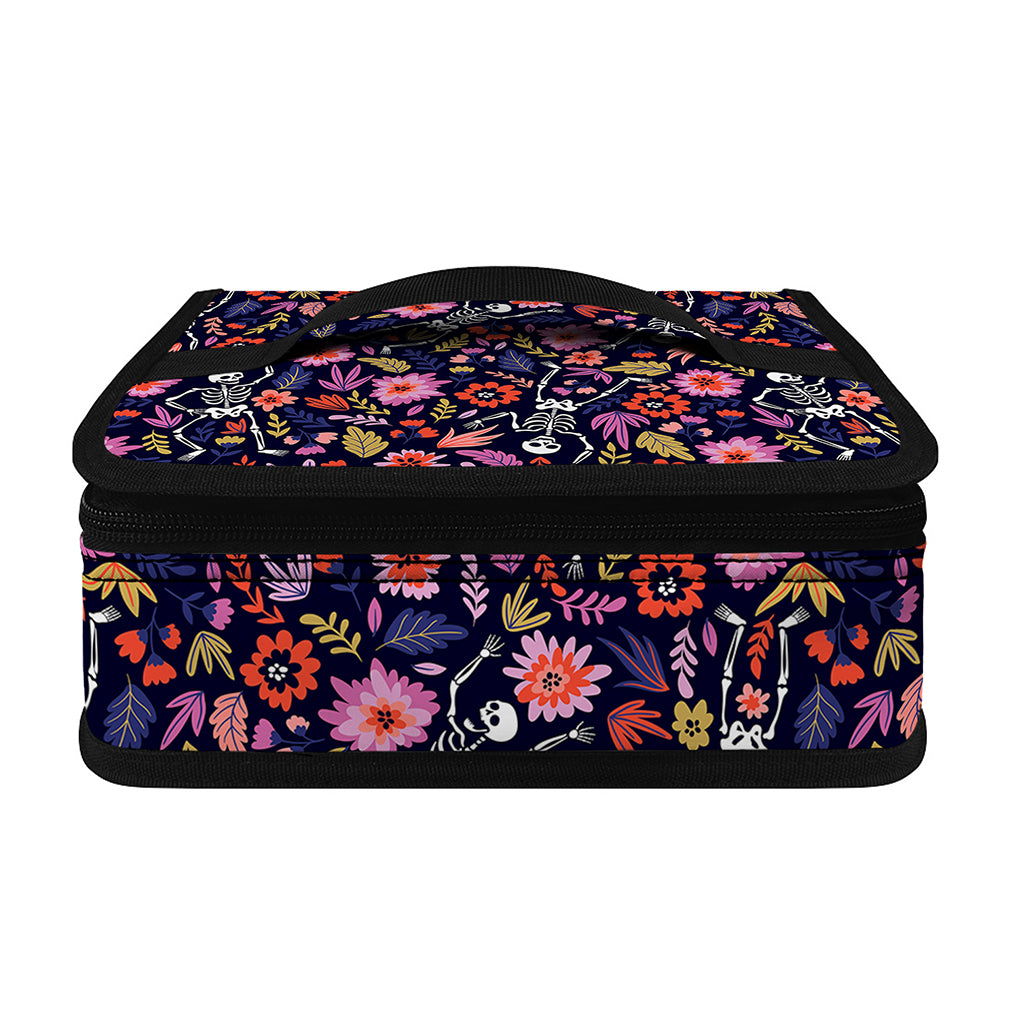 Day Of The Dead Skeleton Pattern Print Small Lunch Bag