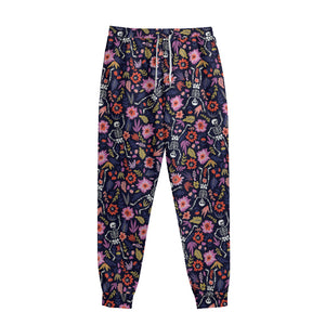 Day Of The Dead Skeleton Pattern Print Sweatpants