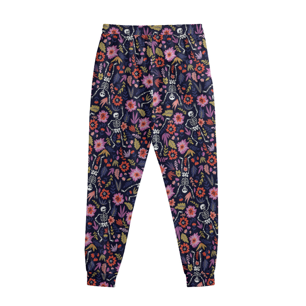 Day Of The Dead Skeleton Pattern Print Sweatpants