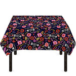 Day Of The Dead Skeleton Pattern Print Tablecloth