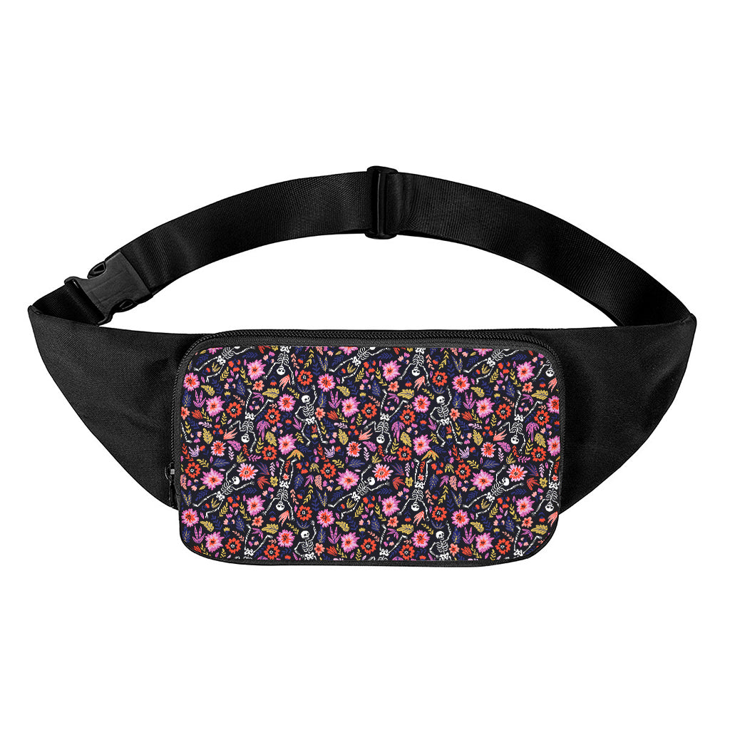 Day Of The Dead Skeleton Pattern Print Waist Bag