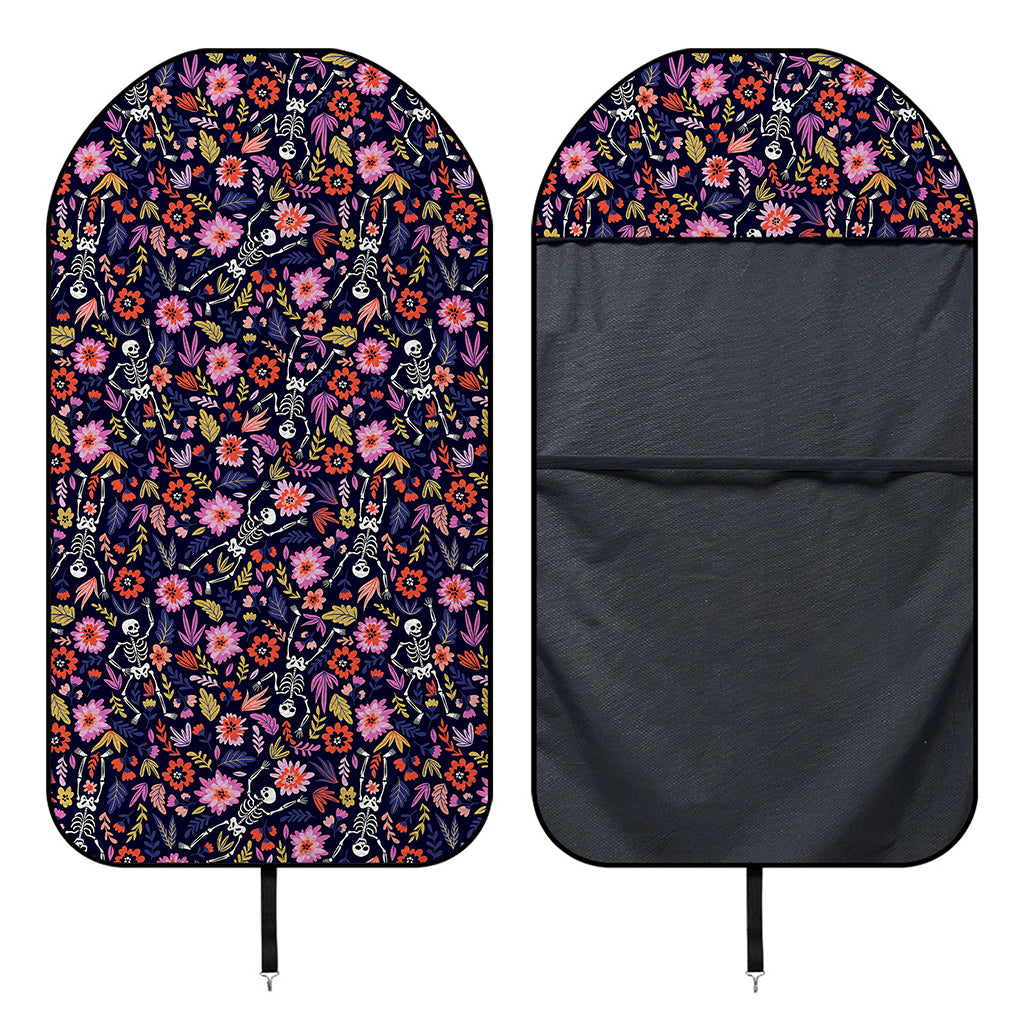 Day Of The Dead Skeleton Pattern Print Waterproof Car Seat Cover