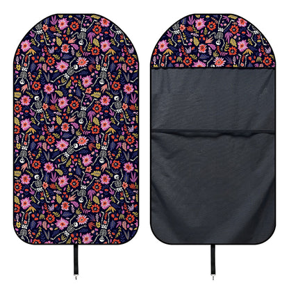Day Of The Dead Skeleton Pattern Print Waterproof Car Seat Cover