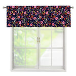 Day Of The Dead Skeleton Pattern Print Window Valance