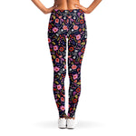 Day Of The Dead Skeleton Pattern Print Women's Leggings