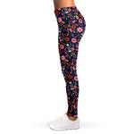 Day Of The Dead Skeleton Pattern Print Women's Leggings