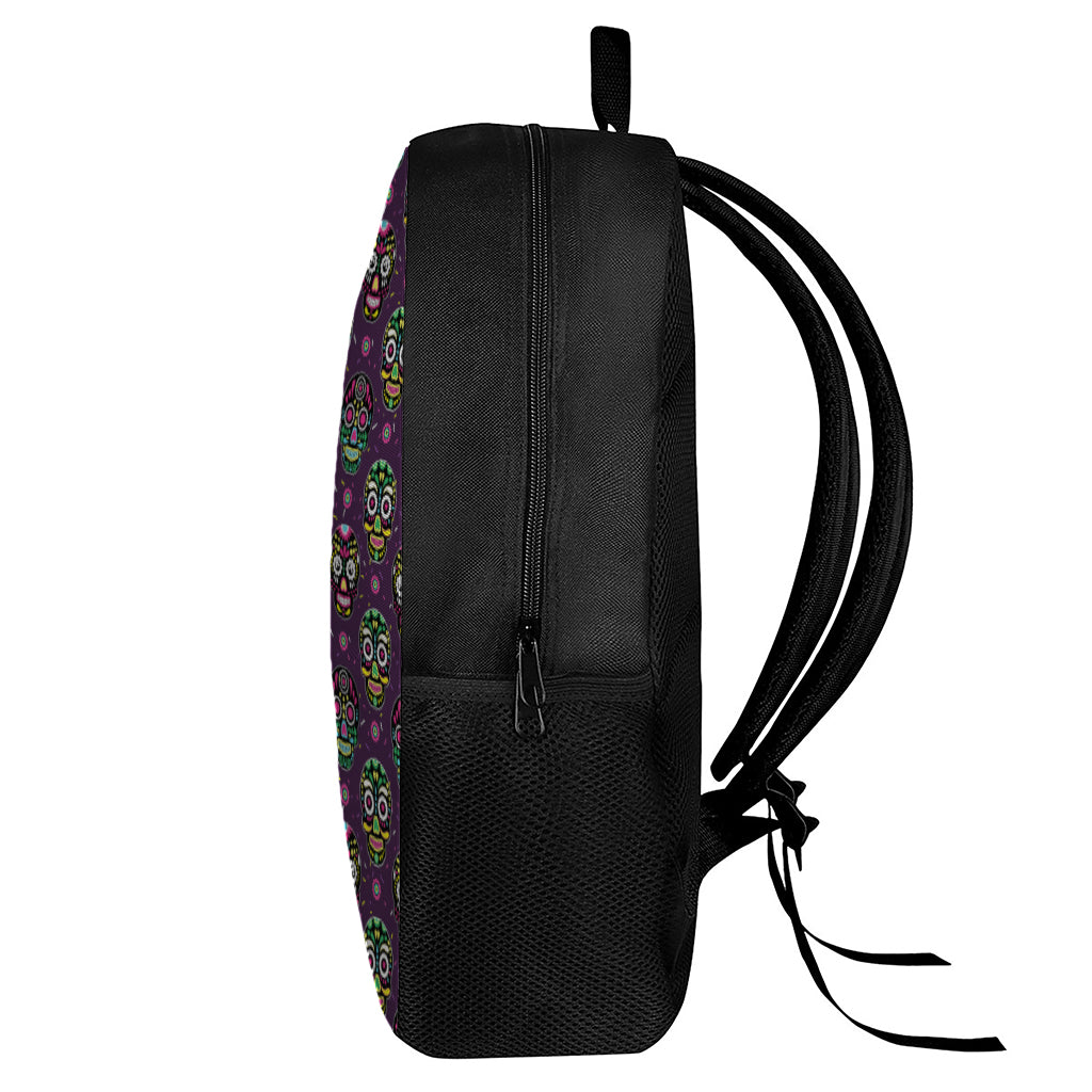 Day Of The Dead Sugar Skull Print 17 Inch Backpack
