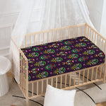 Day Of The Dead Sugar Skull Print Baby Crib Sheet