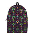 Day Of The Dead Sugar Skull Print School Backpack