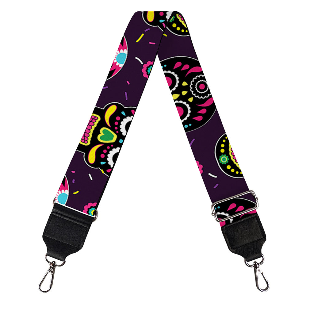 Day Of The Dead Sugar Skull Print Bag Strap