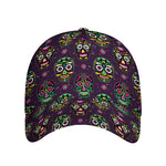 Day Of The Dead Sugar Skull Print Baseball Cap