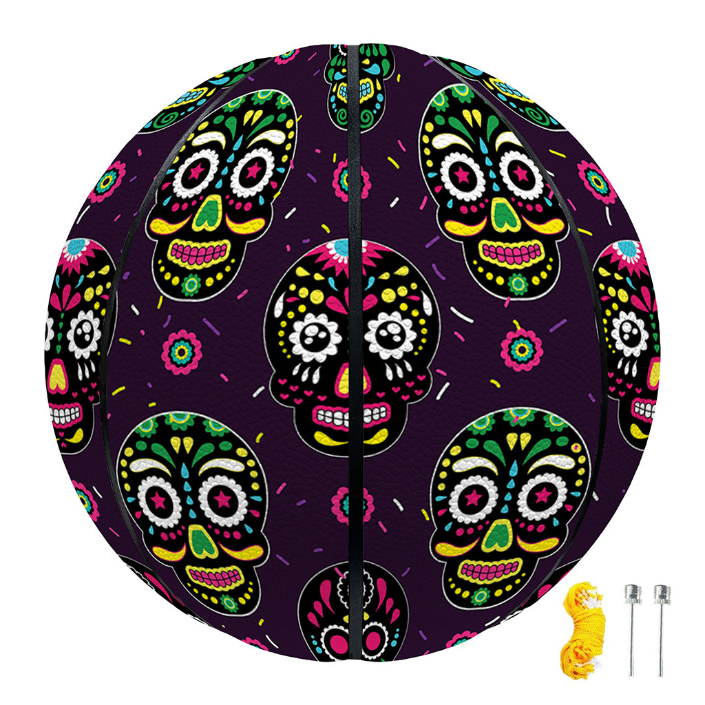 Day Of The Dead Sugar Skull Print Basketball