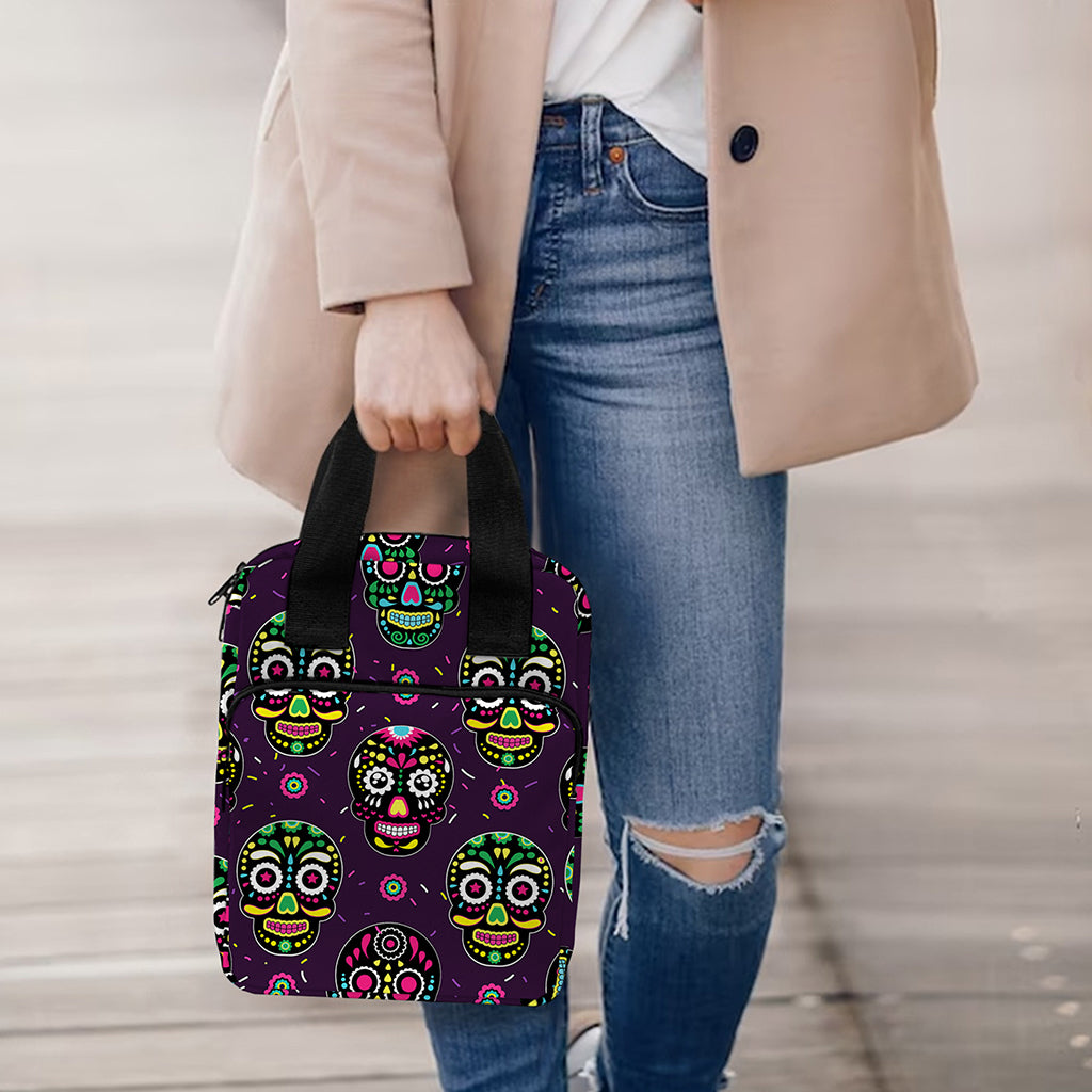 Day Of The Dead Sugar Skull Print Bible Tote Bag