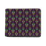 Day Of The Dead Sugar Skull Print Bifold Wallet