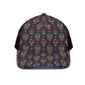 Day Of The Dead Sugar Skull Print Black Mesh Trucker Hat