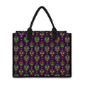 Day Of The Dead Sugar Skull Print Canvas Tote Bag