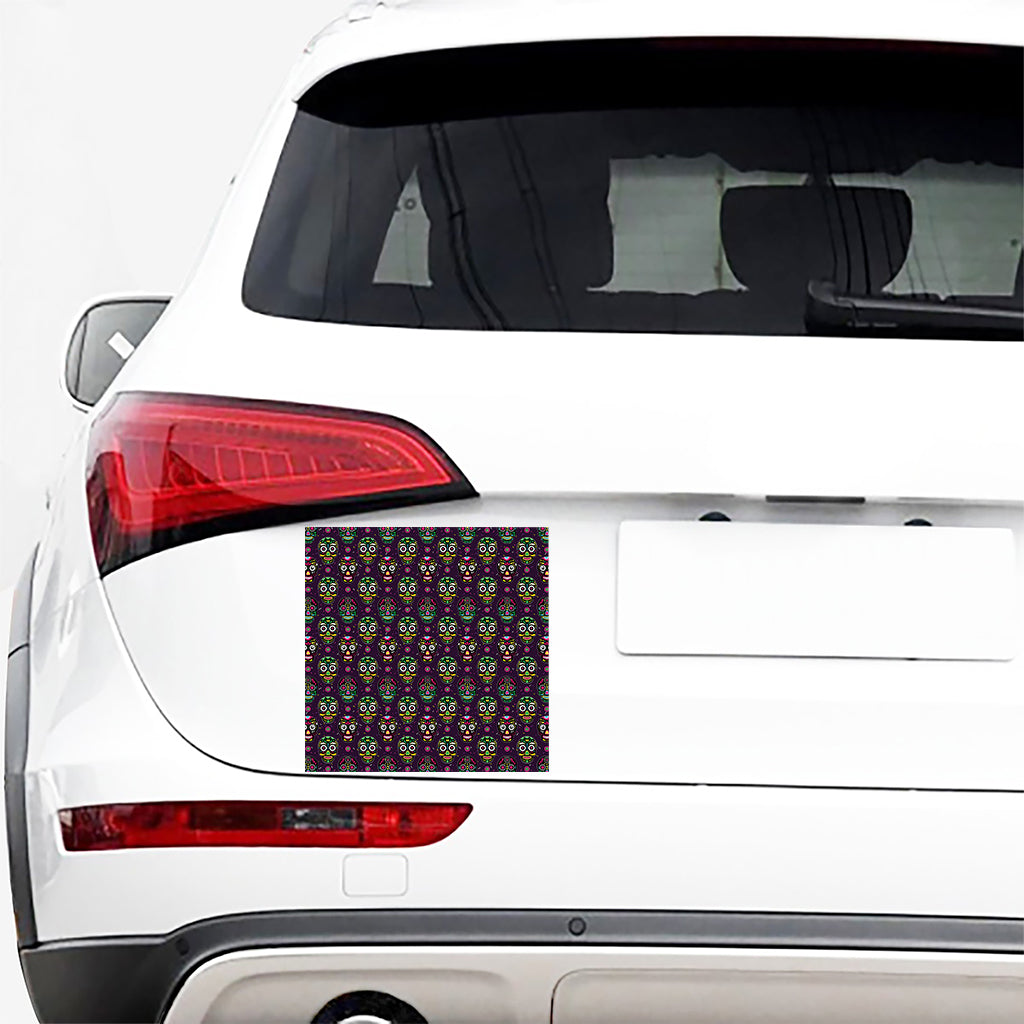 Day Of The Dead Sugar Skull Print Car Sticker