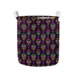 Day Of The Dead Sugar Skull Print Collapsible Laundry Basket