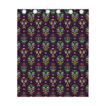 Day Of The Dead Sugar Skull Print Curtain