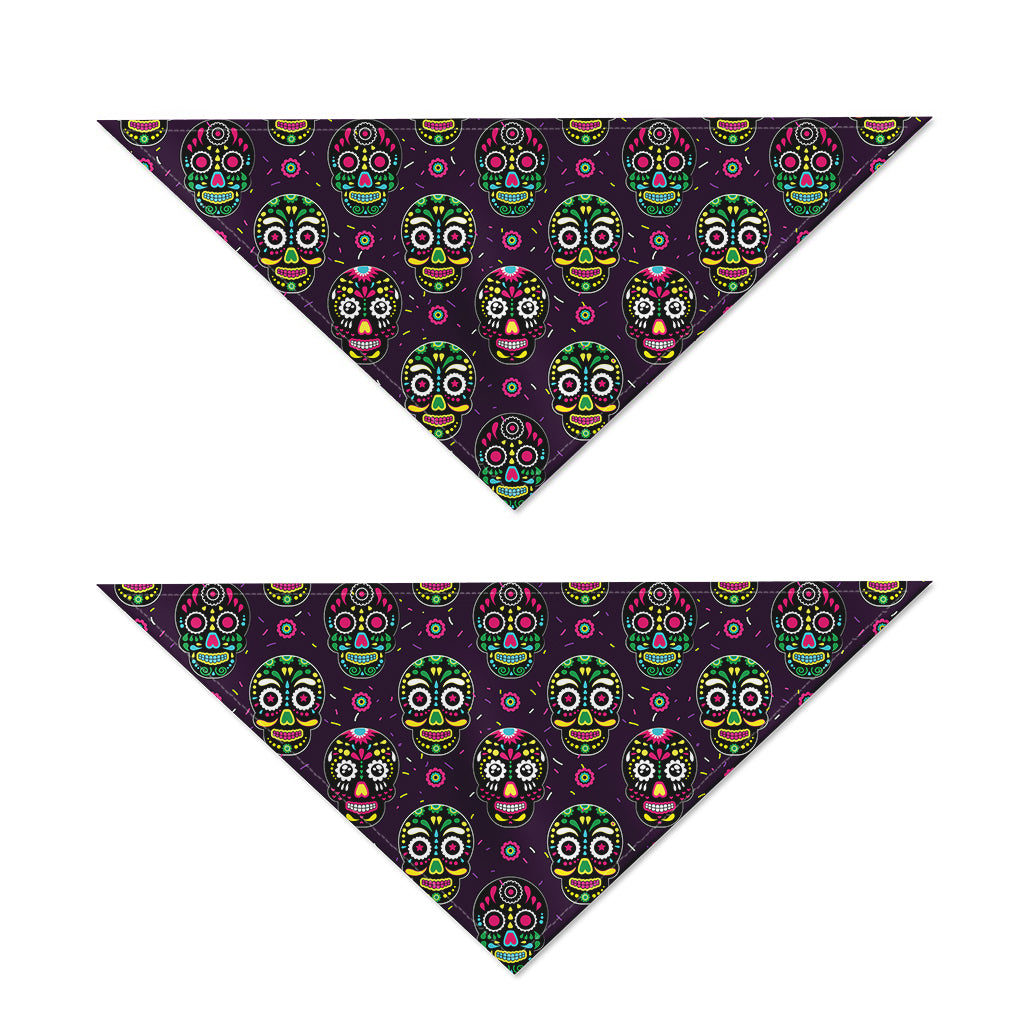 Day Of The Dead Sugar Skull Print Dog Bandana